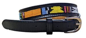 Urban Outfitters Women Medium Aztec Southwestern Beaded 100% Leather Belt